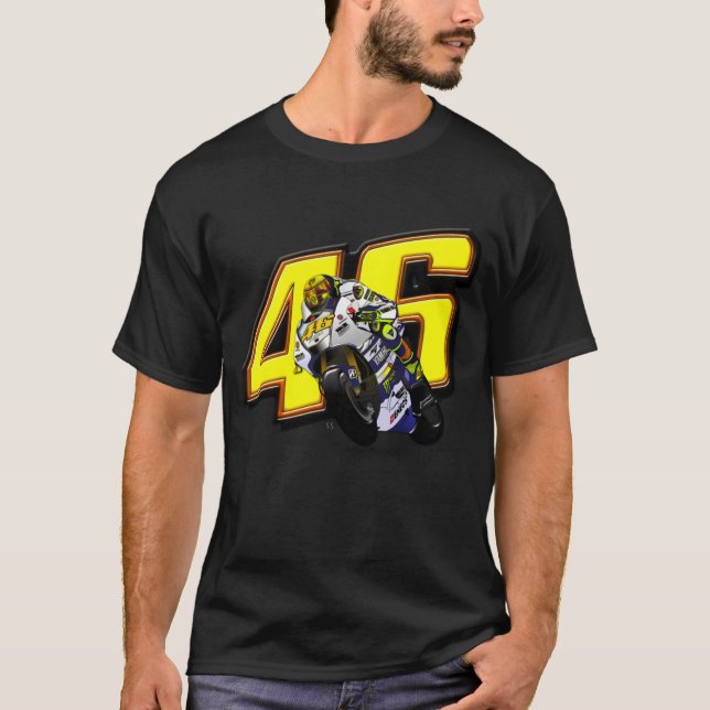 MotoGP Movistar Yamaha Valentino Rossi T Shirt (Framsida)