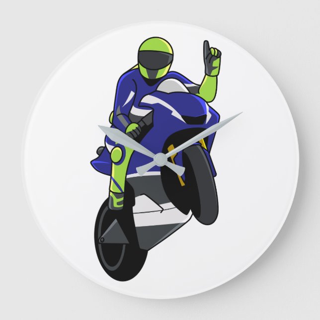 MotoGP Old Yamaha simple style Stor Klocka (Framsida)