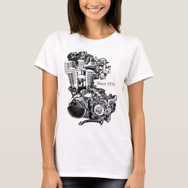 Motor 1 för XT 500 Tee Shirt (Framsida)