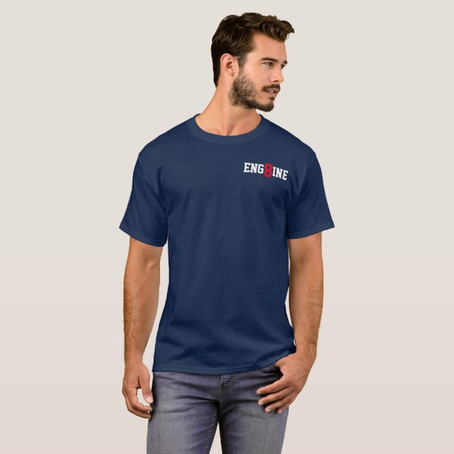 Motor 8 stor Logotyp T-Shirt (Hel framsida)