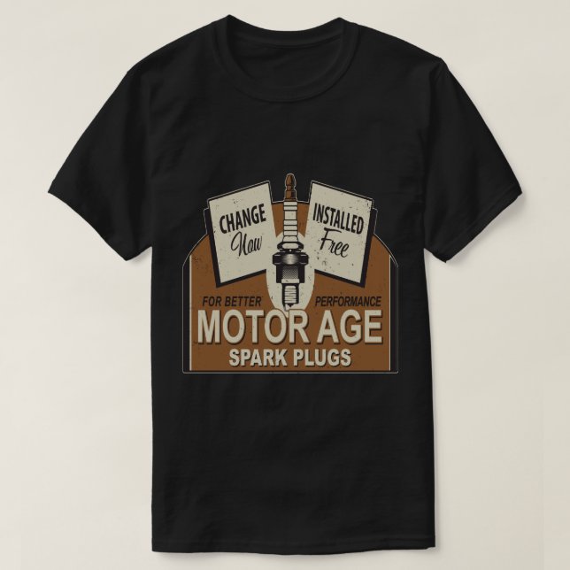 Motor Age Spark-plugin T Shirt (Design framsida)
