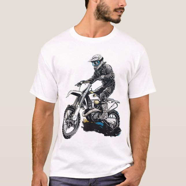 Motor Bike Rider T-Shirt Design (Framsida)