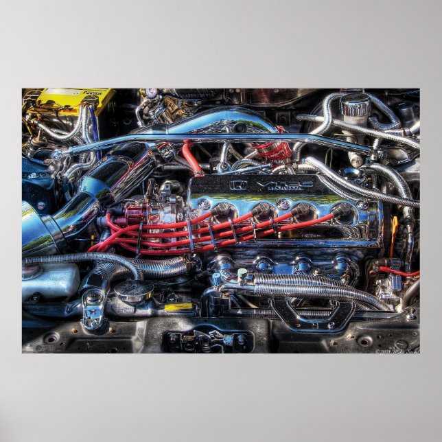 Motor - Bilprovning Poster (Framsidan)