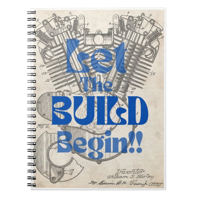 Motor Bygger Journal Anteckningsbok (Framsidan)