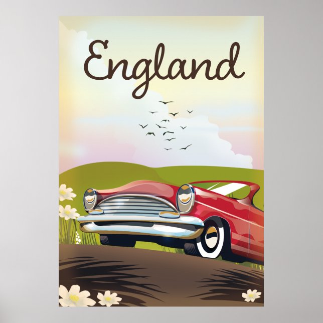 Motor City Detroit Michigan-reseaffisch. Poster (Framsidan)