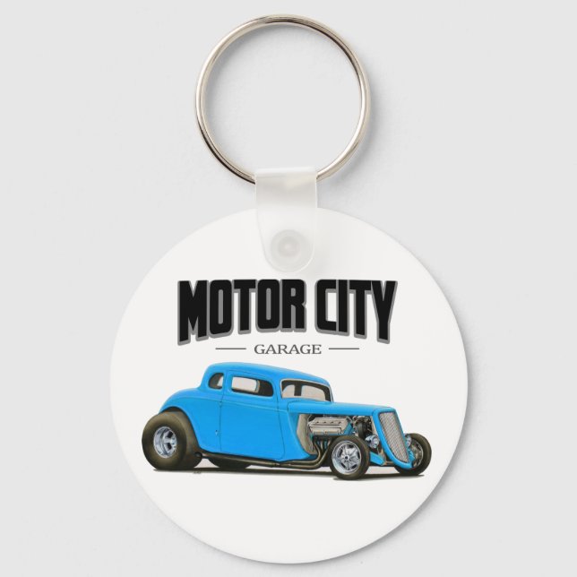 Motor City Garage Hot rod Nyckelring (Framsida)
