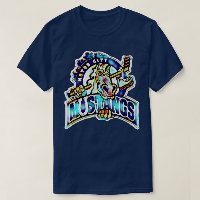 Motor City Mustangs Roller Hockey T Shirt (Design framsida)