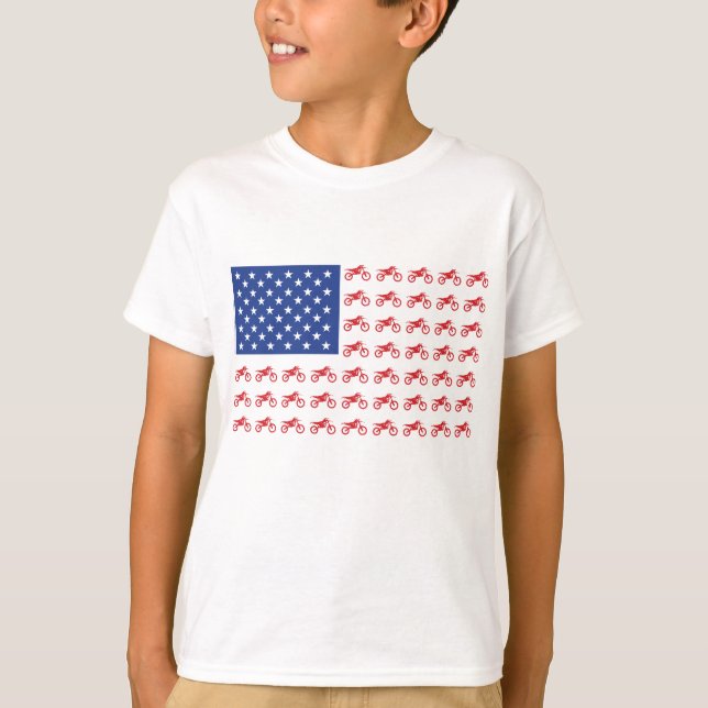 Motor-Cycle-Flagga-Moto-Kor Tee Shirt (Framsida)