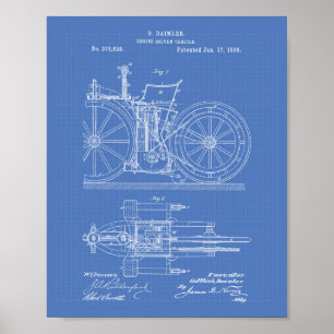 Motor - drivande patenterad konstritning för poster