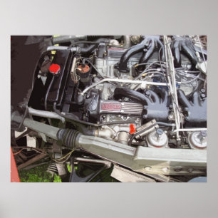 MOTOR FÖR KLASSIKER E-TYPE POSTER