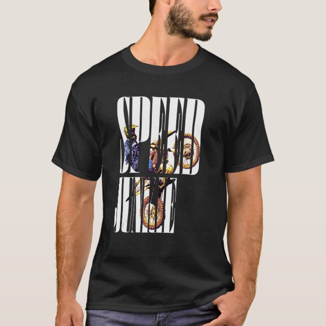 Motor Kor Quote Bike Speed Junkie Braap T Shirt (Framsida)