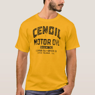 Motor Oil från Sten - Vintage White T Shirt