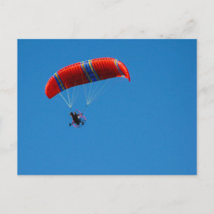 Motor Paraglider på vykort Blå himmel
