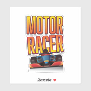 Motor racingbil klistermärken