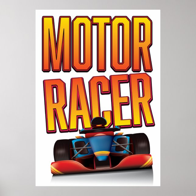 Motor racingbil poster (Framsidan)