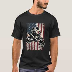 Motor Rider American US Motor Motocross Biker Moto T Shirt