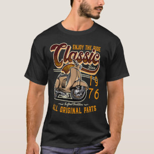 Motor Scooter Classic Moped Rider Birthday 1976 T Shirt