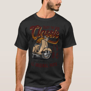 Motor Scooter Classic Moped Rider Birthday 1986 T Shirt