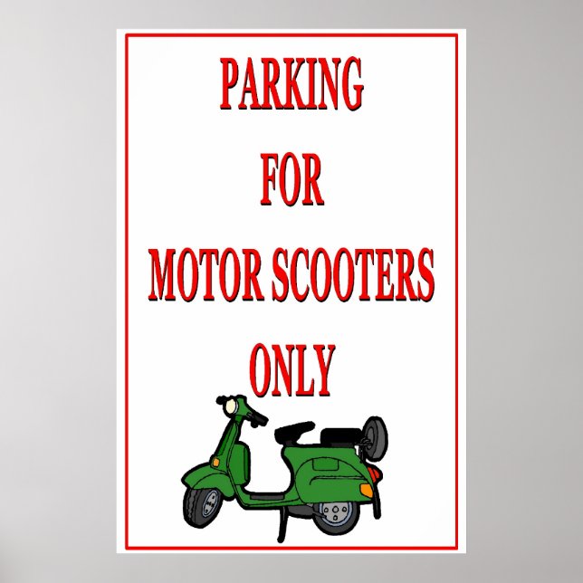 Motor Scooter PArking Poster (Framsidan)