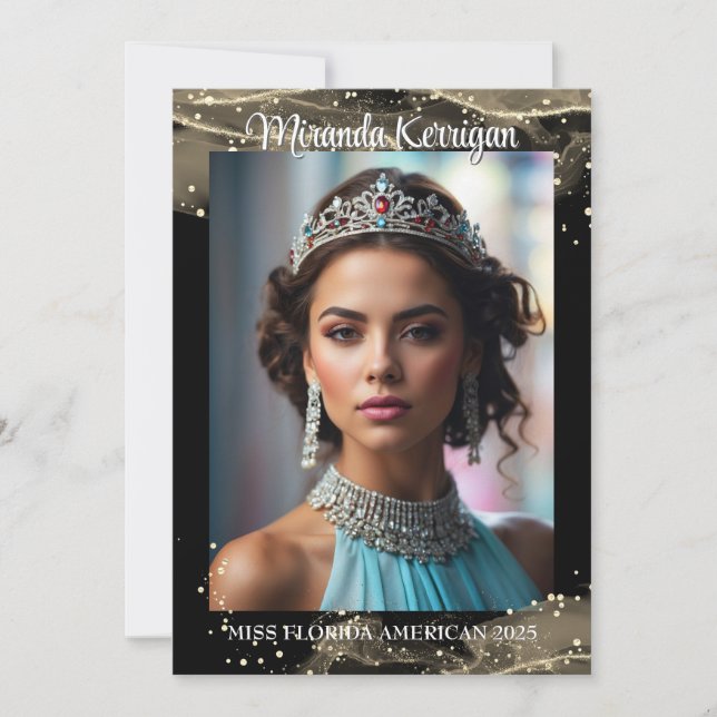 Motor-Skönhetstävling-automatkort QR-kod Spara Datumet (Framsida)