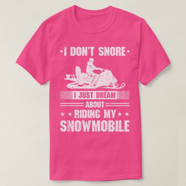 Motor Sled Winter Sports Funny Snowmobiling T Shirt (Design framsida)