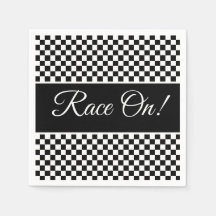 Motor Sport Designer Black and White Check