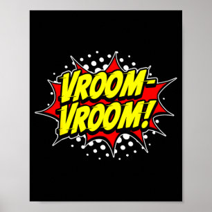 Motor varvande vroom-vroom! seriebok ljudhärmande poster
