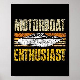 Motorbåtens motorcyklar för motorbåtar poster