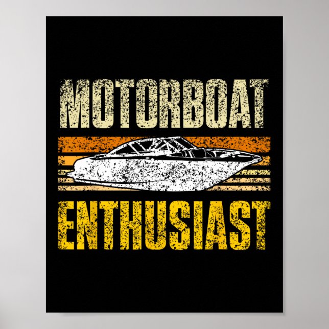 Motorbåtens motorcyklar för motorbåtar poster (Framsidan)