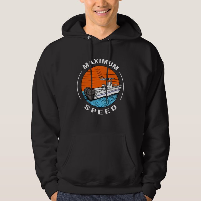 Motorbåtkapten för Tävla av snabbgående båtar Hoodie (Framsida)