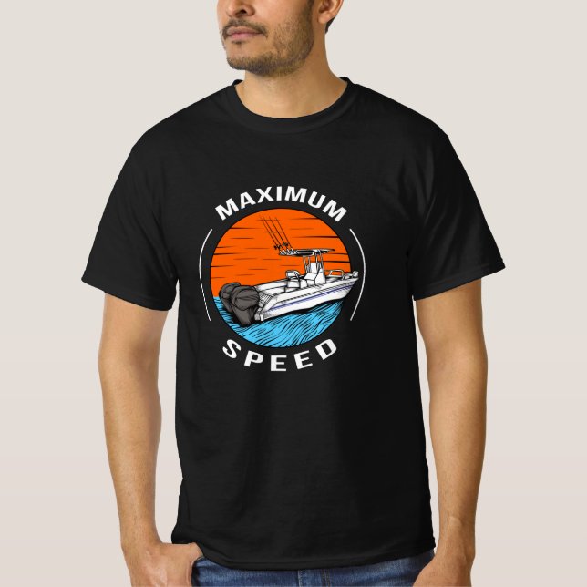 Motorbåtkapten för Tävla av snabbgående båtar T Shirt (Framsida)