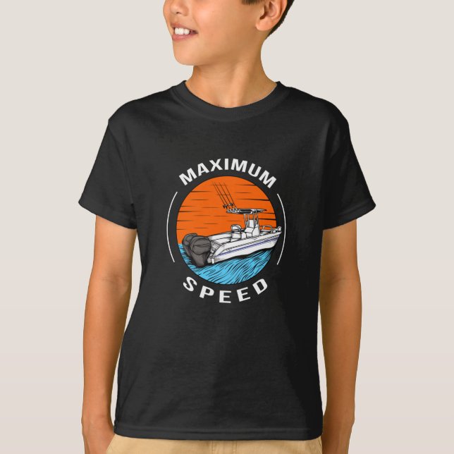 Motorbåtkapten för Tävla av snabbgående båtar T Shirt (Framsida)