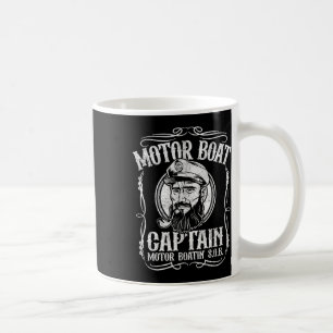 Motorbåtkapten Funny Pontoon Boating Motor Boa Kaffemugg