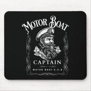 Motorbåtkapten Funny Pontoon Boating Motor Boa Musmatta