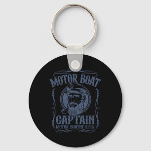 Motorbåtkapten Funny Pontoon Boating Motor Boa Nyckelring