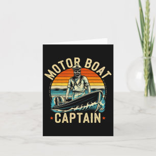 Motorbåtkapten Funny Pontoon Boot Kort