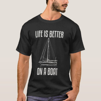 Motorbåtofferter för livbåtsbåtkapten t shirt