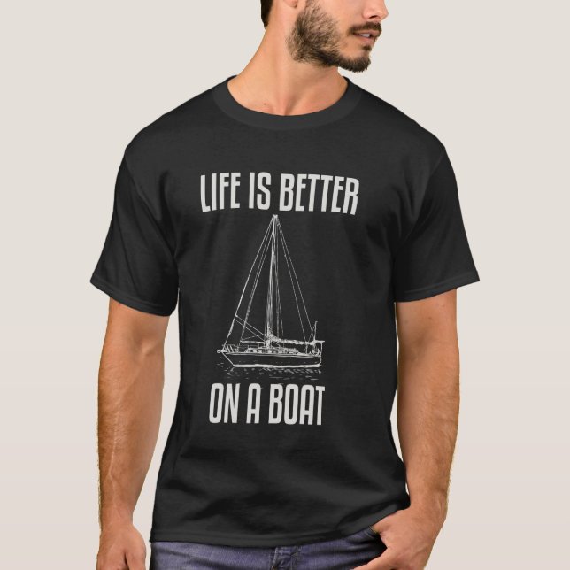 Motorbåtofferter för livbåtsbåtkapten t shirt (Framsida)