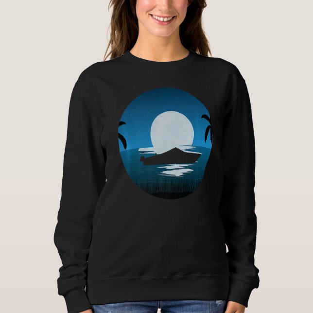 Motorbåtsbåtens Måne-båtens uttjänta fartyg T Shirt (Framsida)