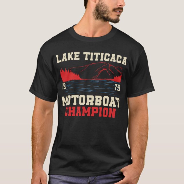 Motorbåtskammare i sjö Titicaca T Shirt (Framsida)