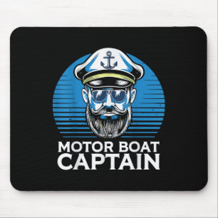 Motorbåtskapten Cool Nautical Retro Sjöman Ocea Musmatta