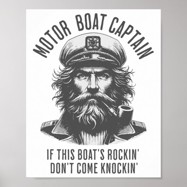 Motorbåtskapten Om den här båten gungar Kom inte o Poster (Framsidan)