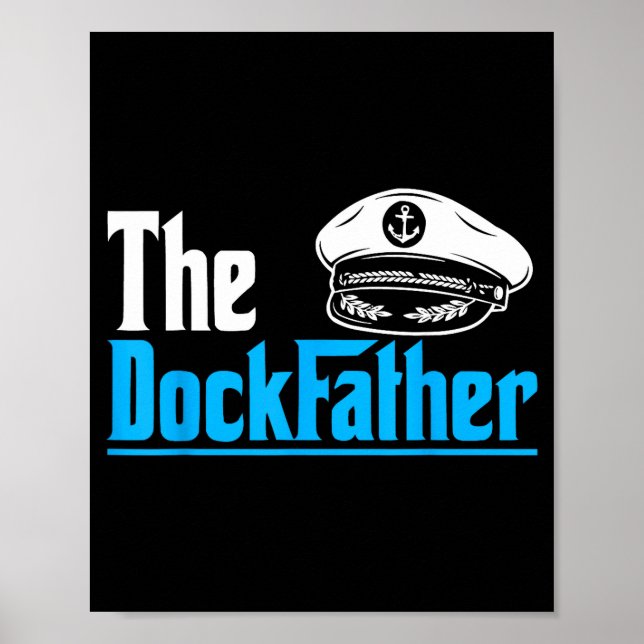 Motorbåtskapten seglar yachting motorbåtsåkning poster (Framsidan)