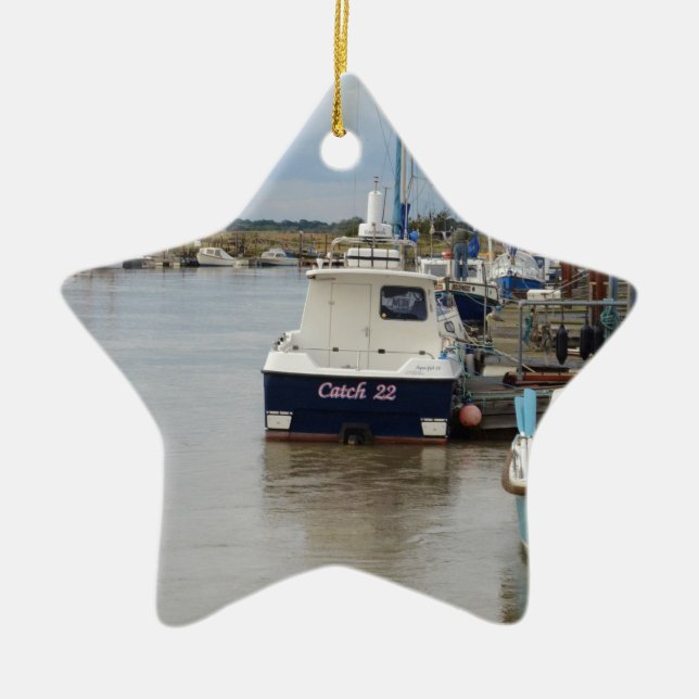 Motorbåtskassan 22 julgransprydnad keramik (Framsidan)