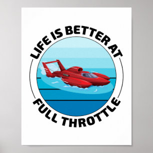 Motorbåtsmotorbåtens Power Funny Tävla för höghast Poster