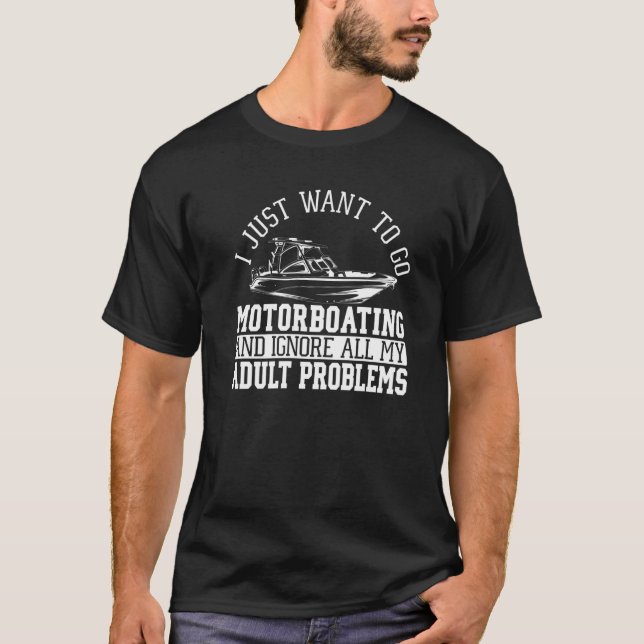 Motorbåtsmotorfartyg för motorbåtstrafik t shirt (Framsida)
