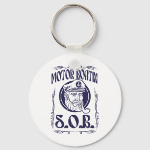 Motorbåtssnyftning Roligt motorbåtshumor Kapten Äg Nyckelring