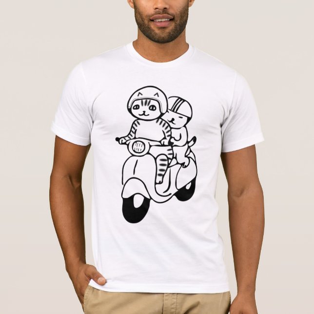 MOTORBIKE Cat T-Shirts (Framsida)
