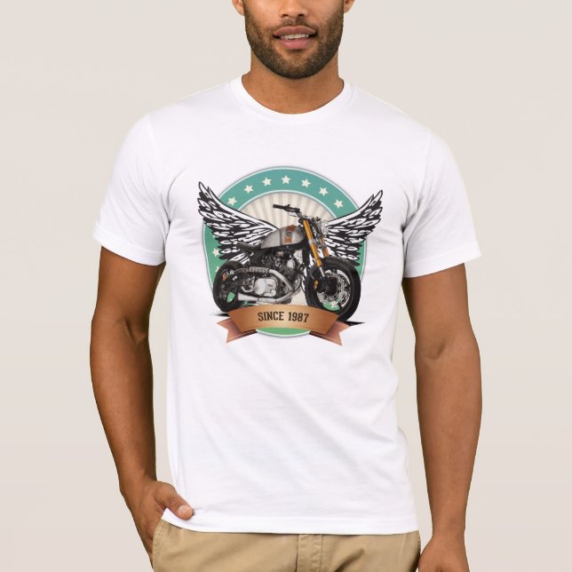 Motorbikeälskare Tee Shirt (Framsida)
