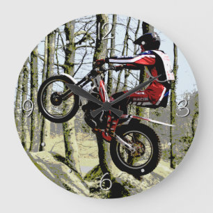 Motorbikeförsökryttare Stor Klocka